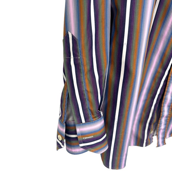 Etro stripes button front men’s shirt - Picture 3 of 8